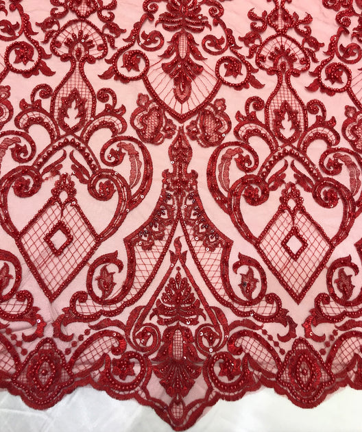 Zaria Hand Beaded Lace with Pearls – Diana Fabrics
