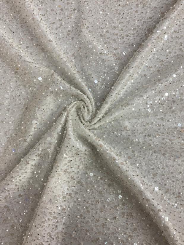 Pearls Sequins Lace