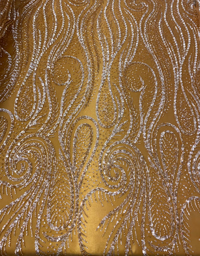 Swirl Beaded Lace