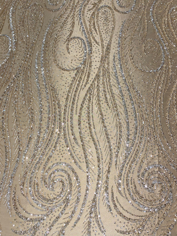 Swirl Beaded Lace