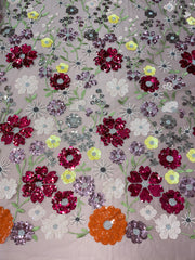 Sequin Flowers Lace