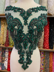 Lux Embroidery Beaded Panel