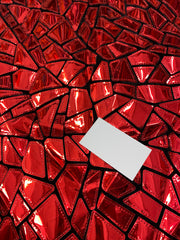 Iridescent Mosaic Design Lazer Cut On Velvet Backing