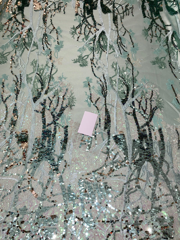 Forest Sequins Lace