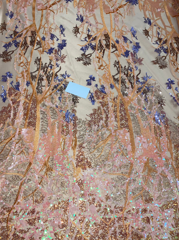 Forest Sequins Lace