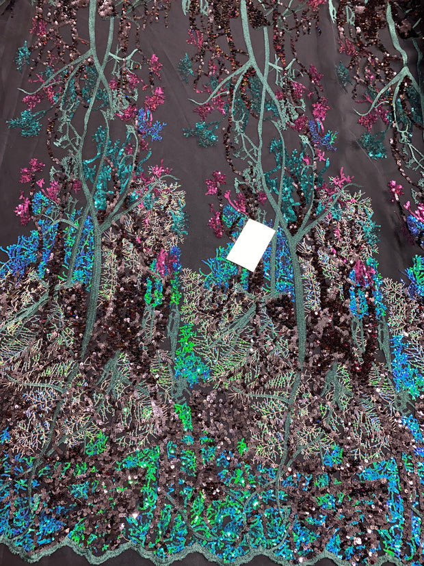Forest Sequins Lace
