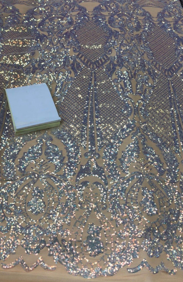 Heart sequin iridescent lace