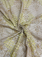 3D Hand Beaded Texture Lace