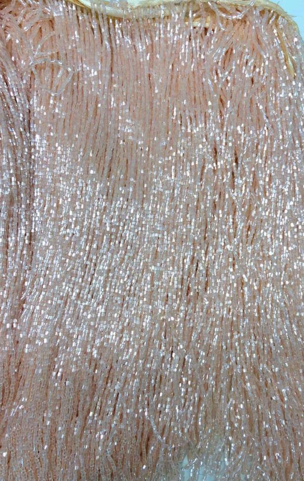 Hand beaded trim fringe