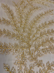 Hand Beaded Tree Branch Design With Gradient Appliques