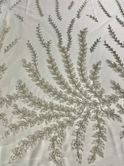 Hand Beaded Tree Branch Design With Gradient Appliques