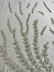 Hand Beaded Tree Branch Design With Gradient Appliques