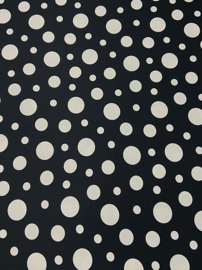 Black and White Polka Dot Silky Print
