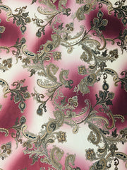 Two Tone Paisley Silky Print