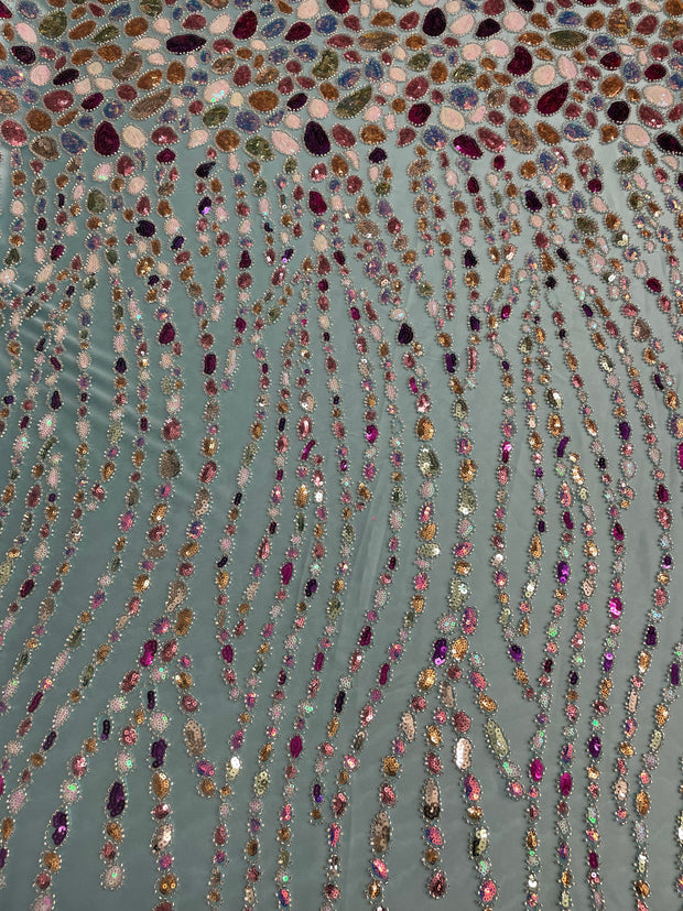 Coin degrade multicolour sequin