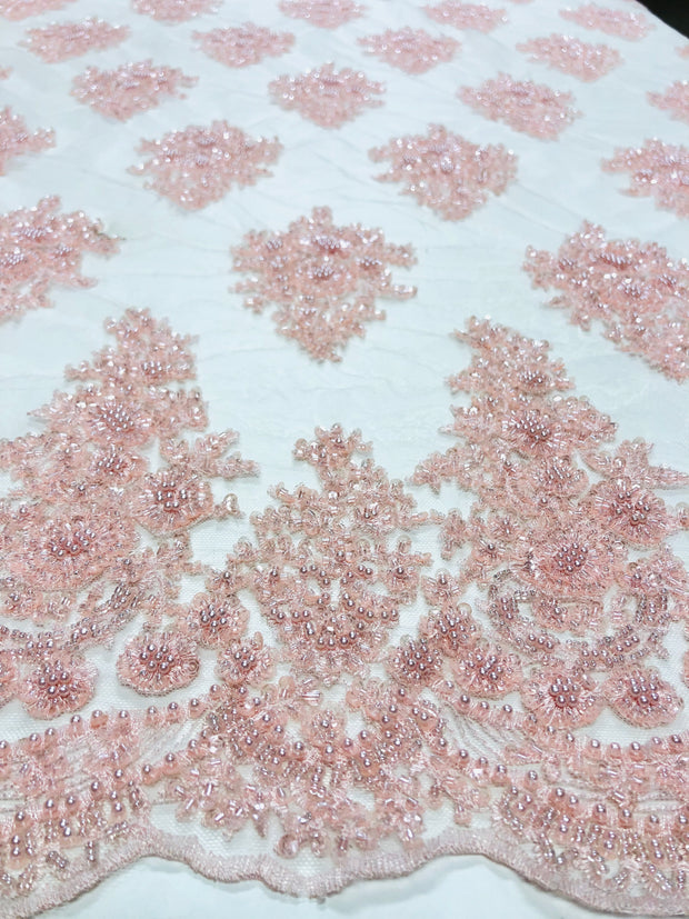 Hand Beaded Appliques French Lace