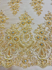 Hand Beaded Floral Arches