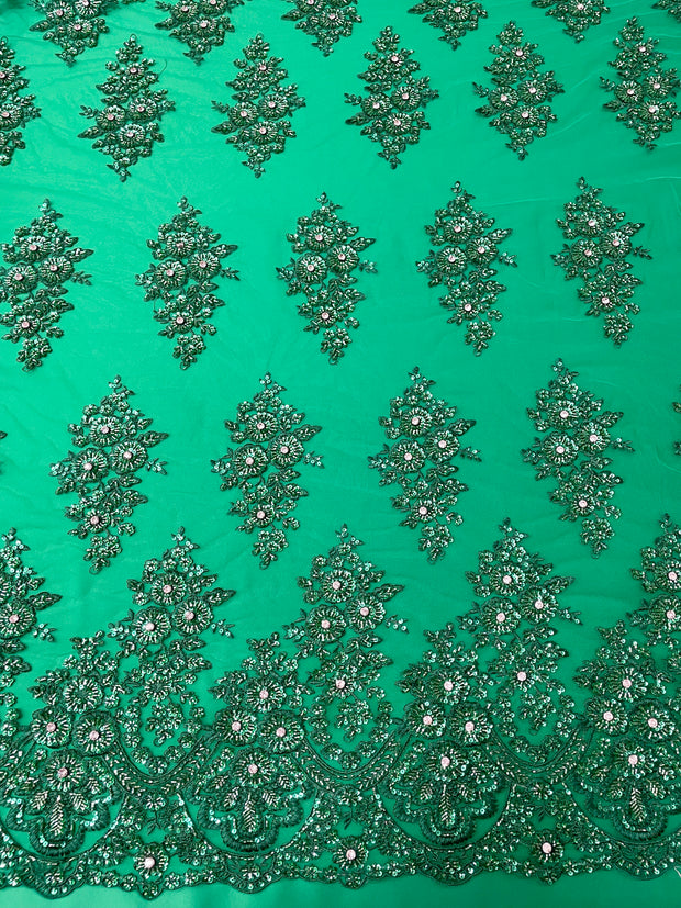 Hand Beaded Floral Arches