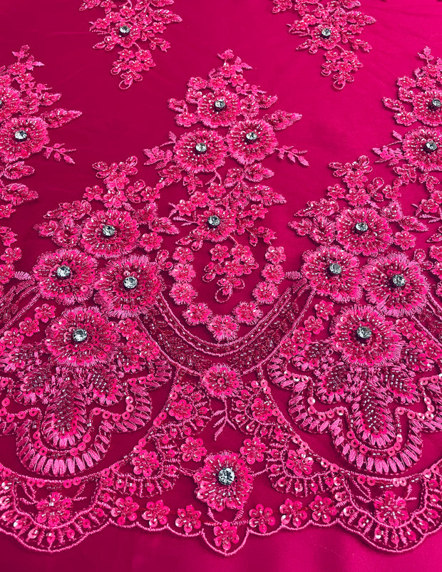 Hand Beaded Floral Arches
