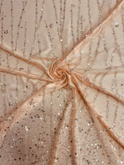 Hand Beaded And Floral Sequins Gradient Design
