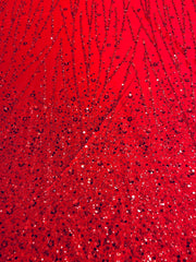 Hand Beaded And Floral Sequins Gradient Design