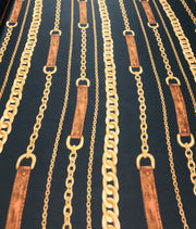Chain-belt hernanes design silky print