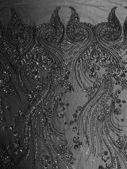 Hand Beaded Sweetheart Spirals