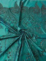 Hand Beaded Sweetheart Spirals