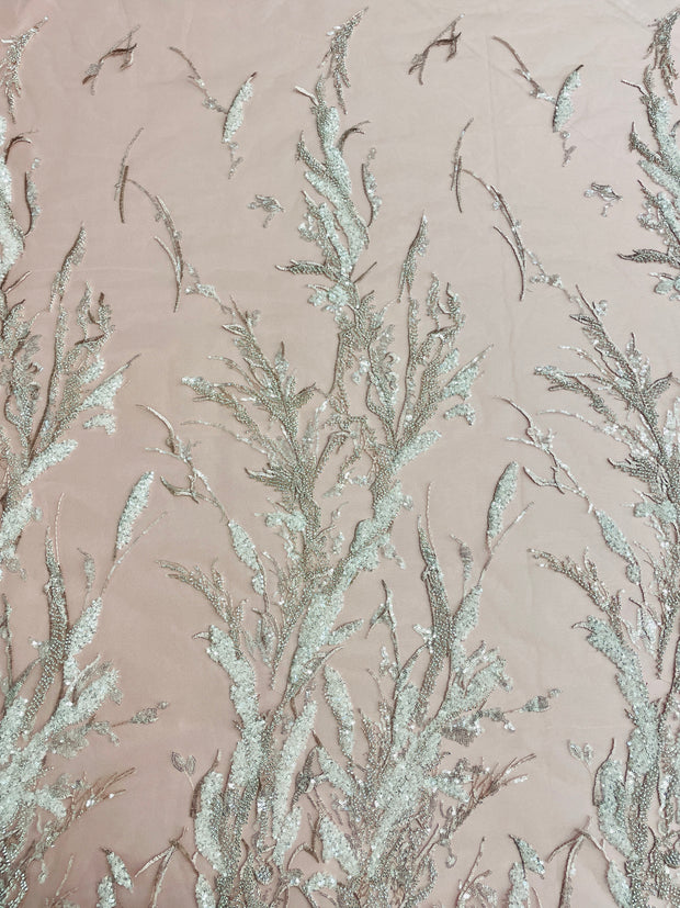 Hand Beaded Seafoam Splash