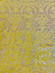 Vibrant Mesh With Clear Sequins