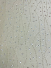 Blossom Branches Hand Beaded Lace