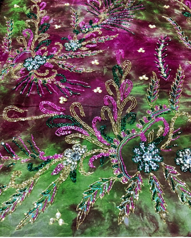 Hand Beaded Chiffon