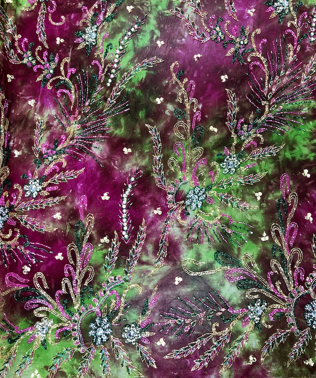 Hand Beaded Chiffon