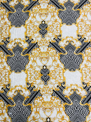 Decorative Gold Geometric Silky Print