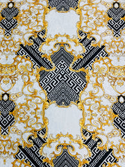 Decorative Gold Geometric Silky Print