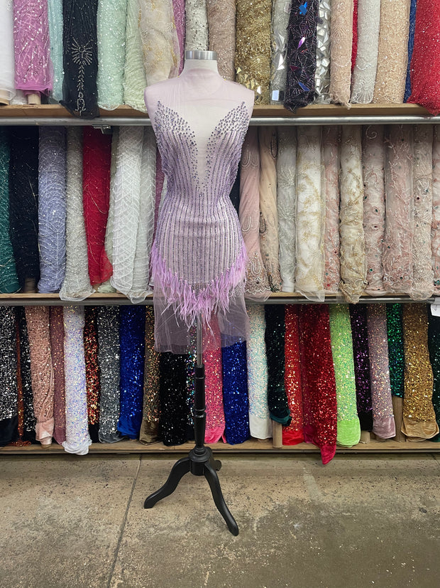 Feather Beaded Panel