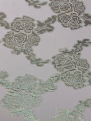 Bouquet Lame Design on Silk