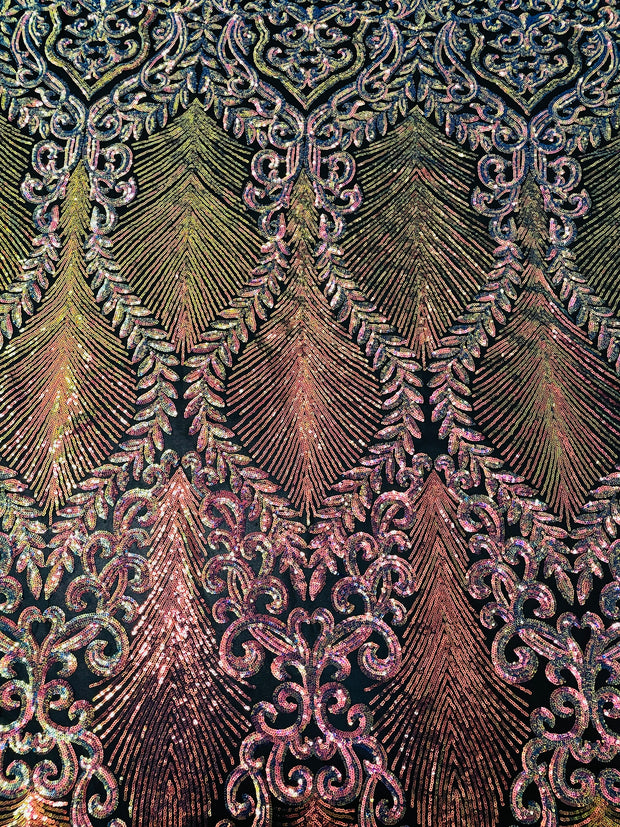 Peacock Iridescent Stretch Sequins