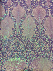 Peacock Iridescent Stretch Sequins