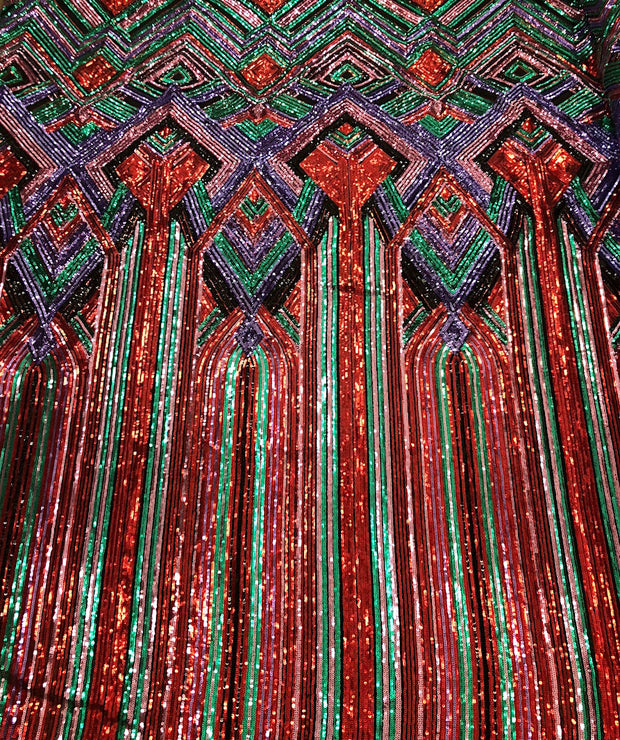 Multi Colored Sequin Net