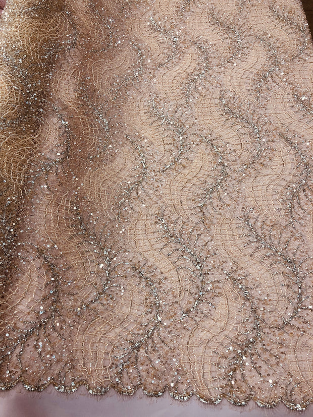Aaliyah hand beaded lace