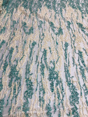 Ripples Hand beaded Lace