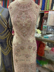Long Blush Panel Front Back and Sleeves