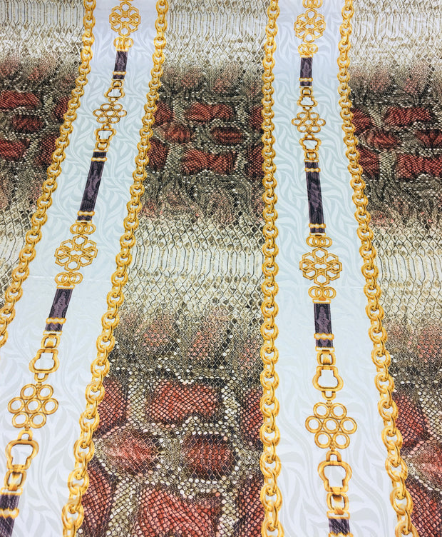 Snails chain silky print