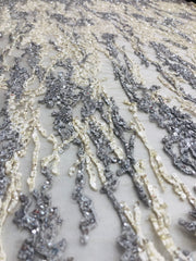 Ripples Hand beaded Lace