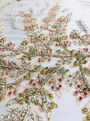 Blossom hand beaded lace
