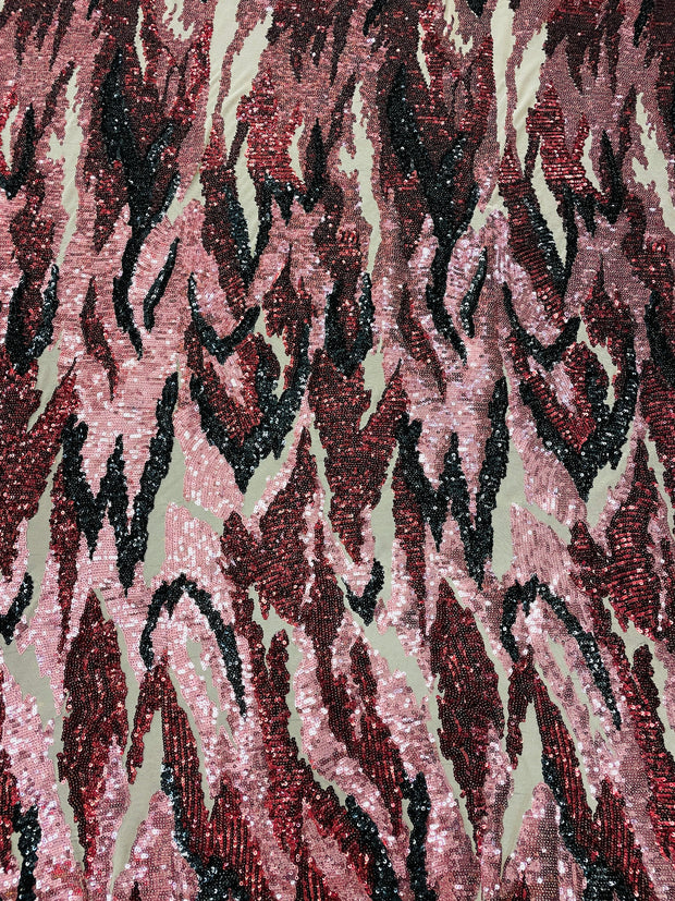 Abstract Camo Sequins