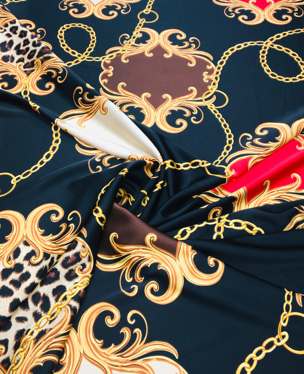Leopard baroque silky print