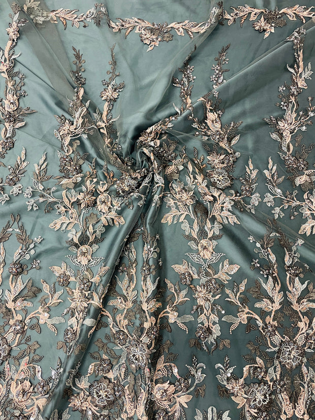 Two Tone Beaded Embroidery
