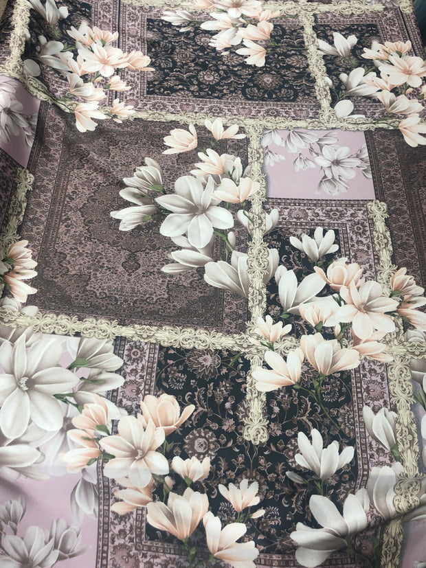Spruce print silky polyester